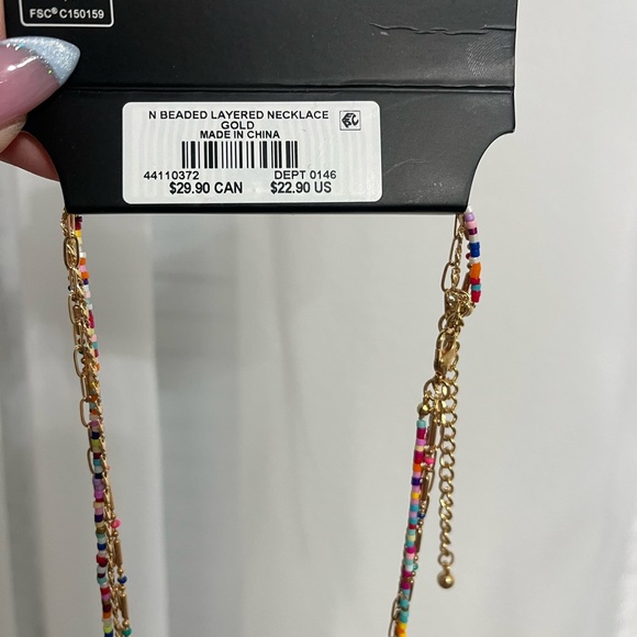 Torrid Gold Multicolor Layered Necklace - Picture 5 of 5